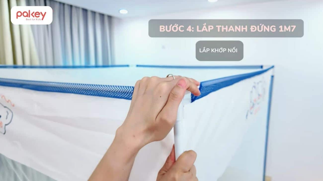 [Chi tiết] Cách lắp màn chống ngã Pakey và lưu ý khi sử dụng