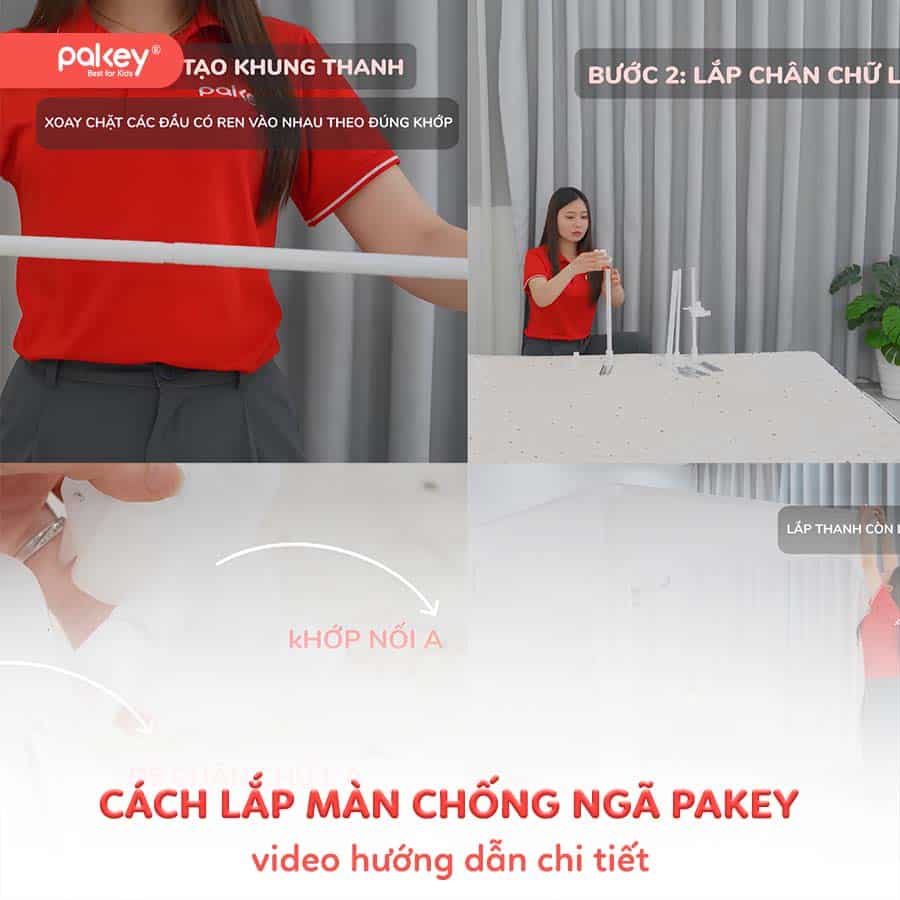 [Chi tiết] Cách lắp màn chống ngã Pakey và lưu ý khi sử dụng