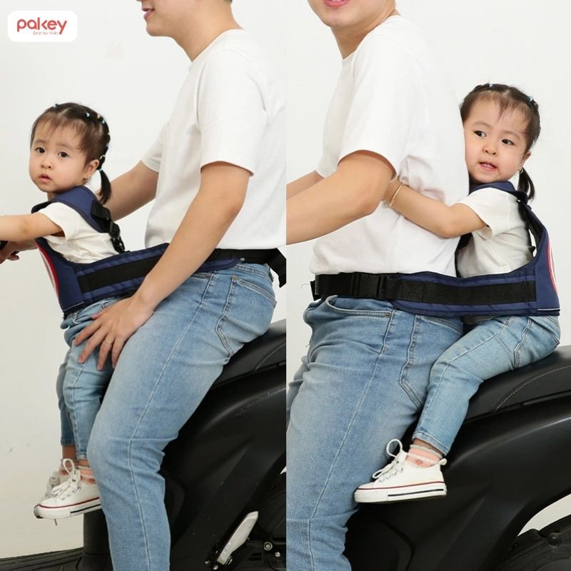 Hướng dẫn sử dụng đai đi xe máy cho bé an toàn