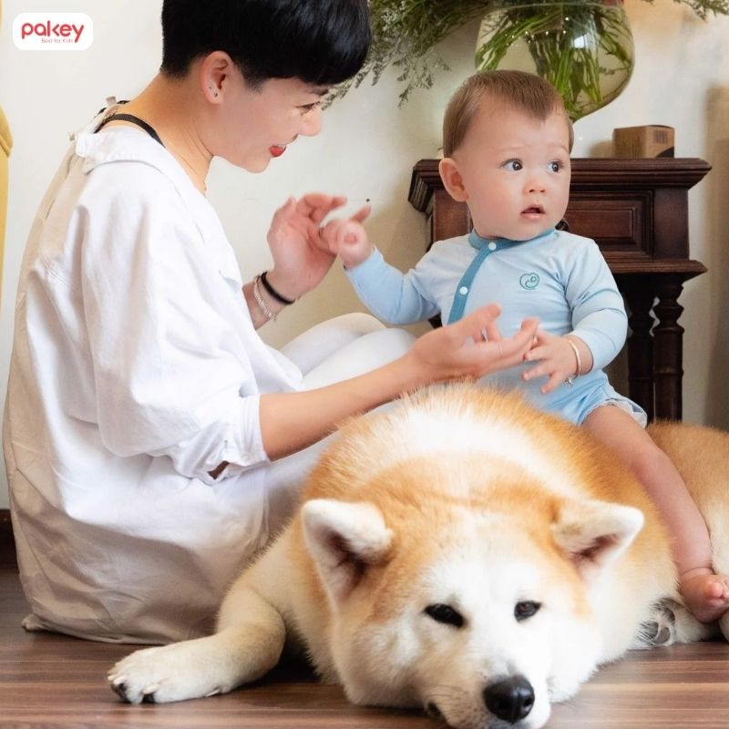 [Giải đáp] Trẻ sơ sinh có nên tiếp xúc với chó mèo không?