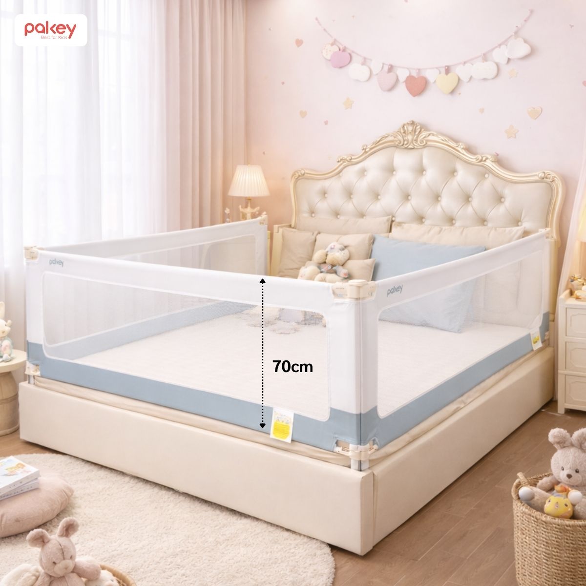 G600-B ghi Thanh chắn giường 2m