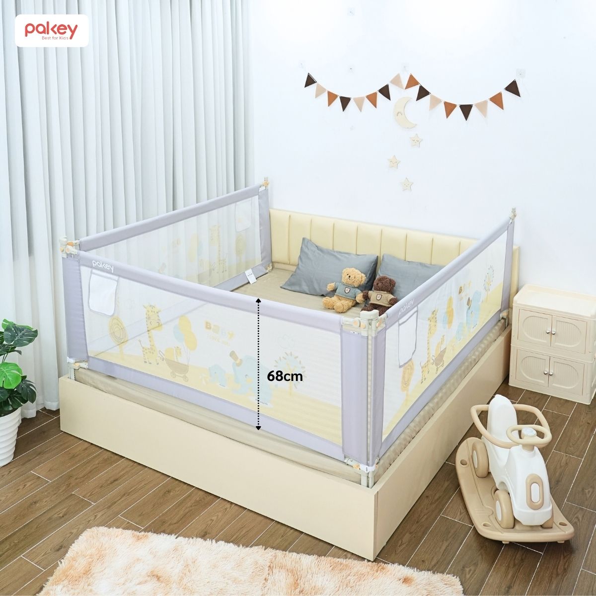 NV2 ghi Thanh chắn giường 1m4