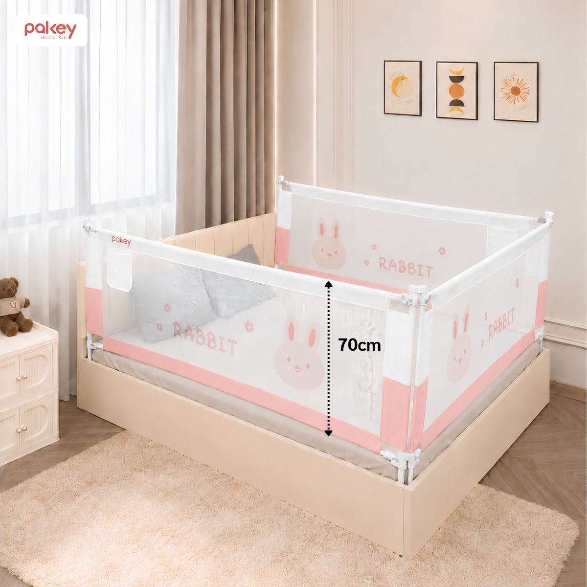 S1 hồng Thanh chắn giường 2m