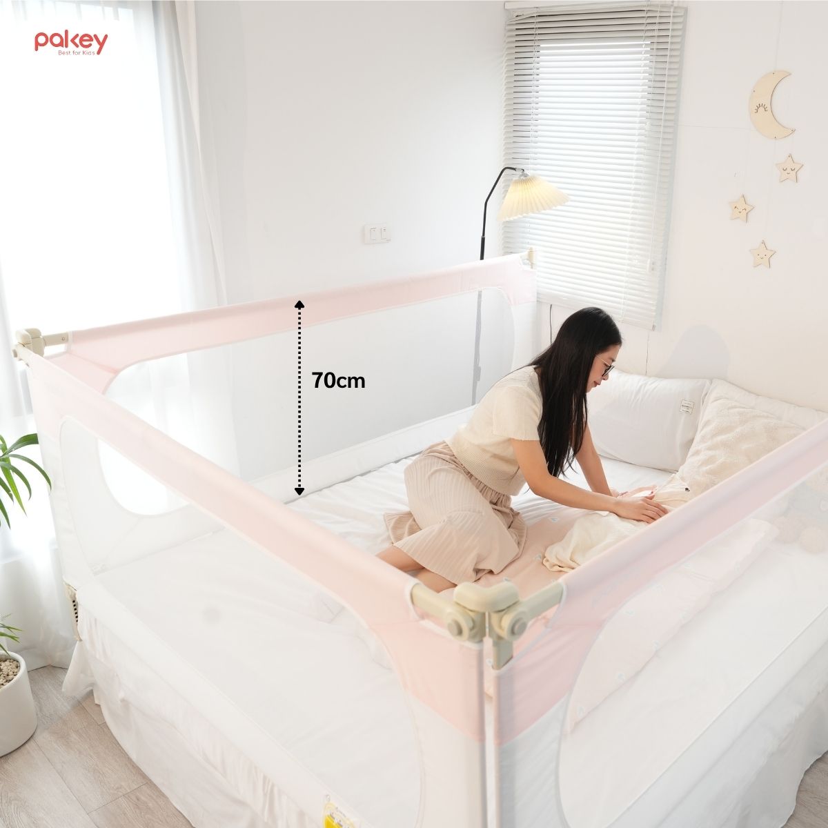 SB2 hồng Thanh chắn giường 2m