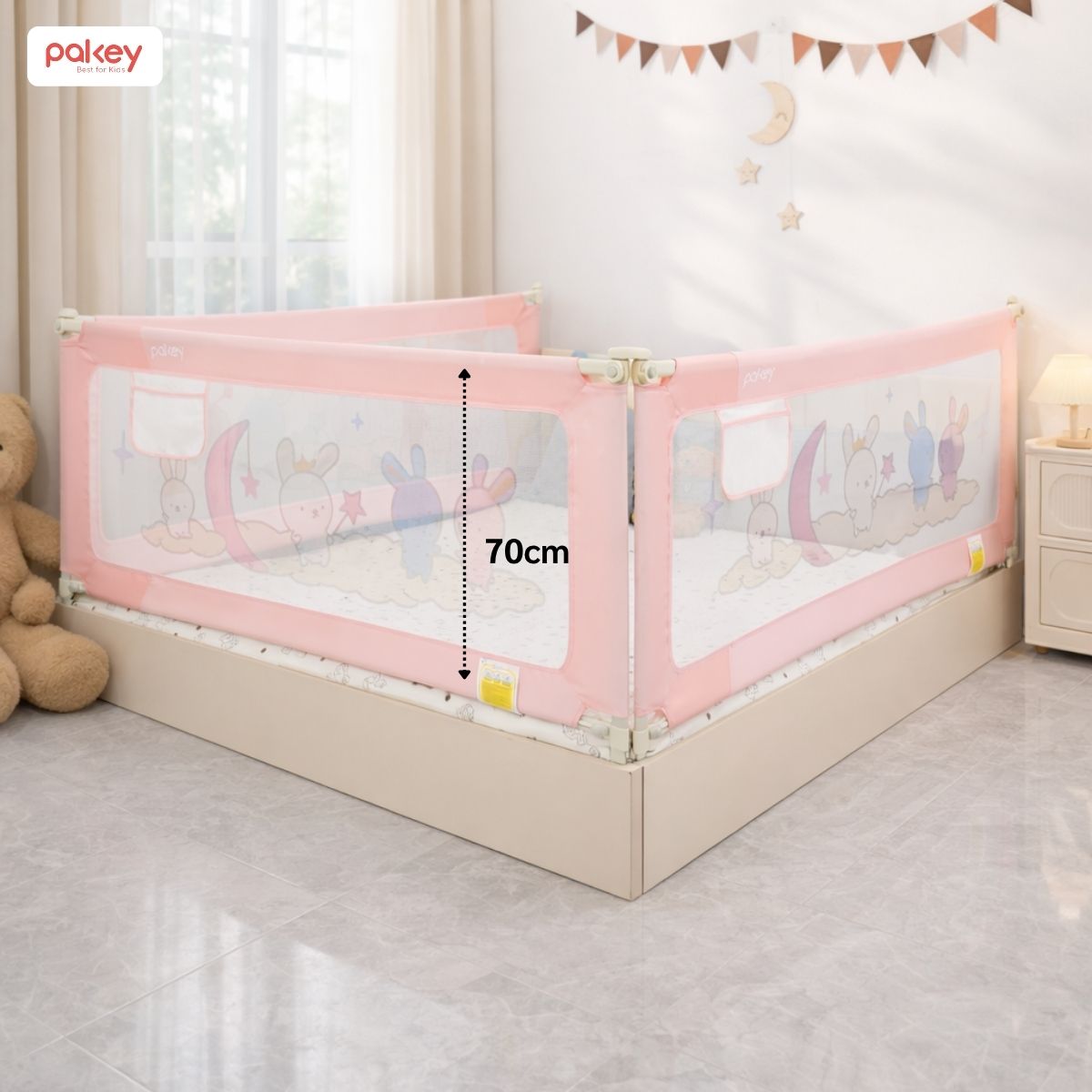 SV1 hồng Thanh chắn giường 2m