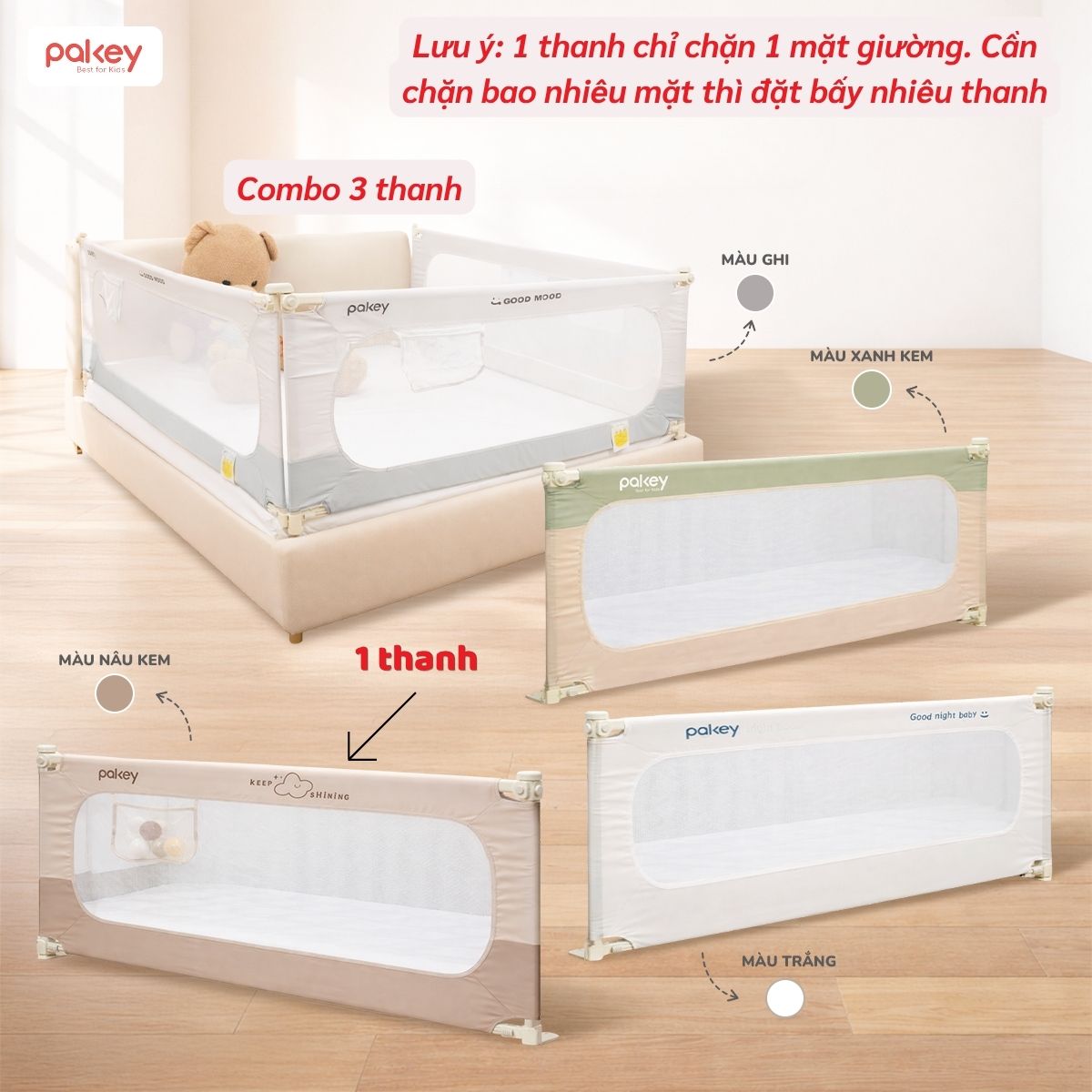 Thanh chắn giường 1m4 25 Thanh chắn giường 1m4