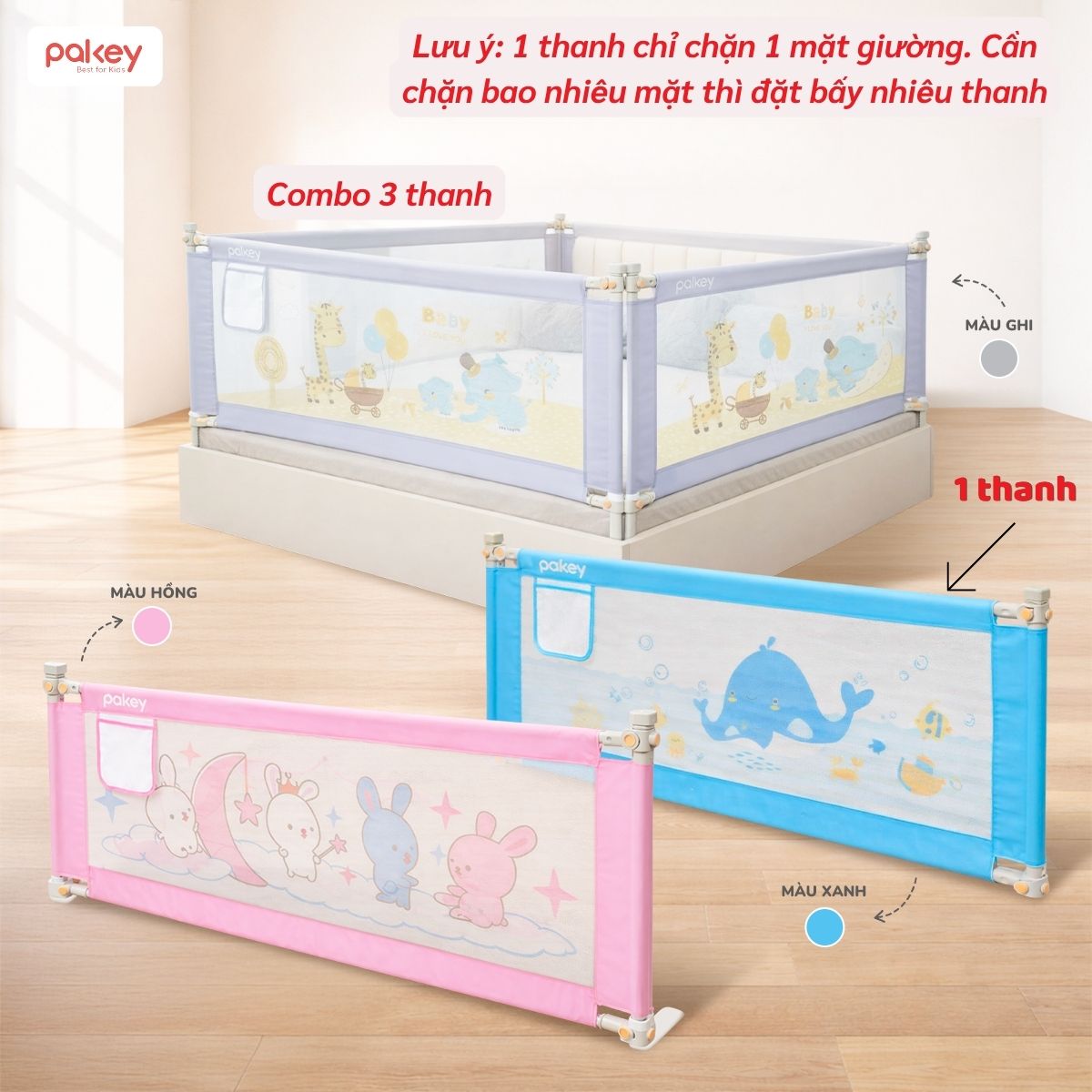 Thanh chắn giường 1m8 16 Xác định đúng số thanh chắn giường cần sử dụng