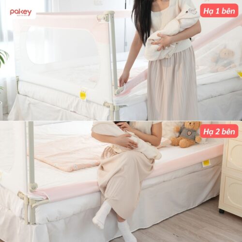 Thanh chắn giường 1m8 7 Tính năng nâng hạ 1 bên và 2 bên