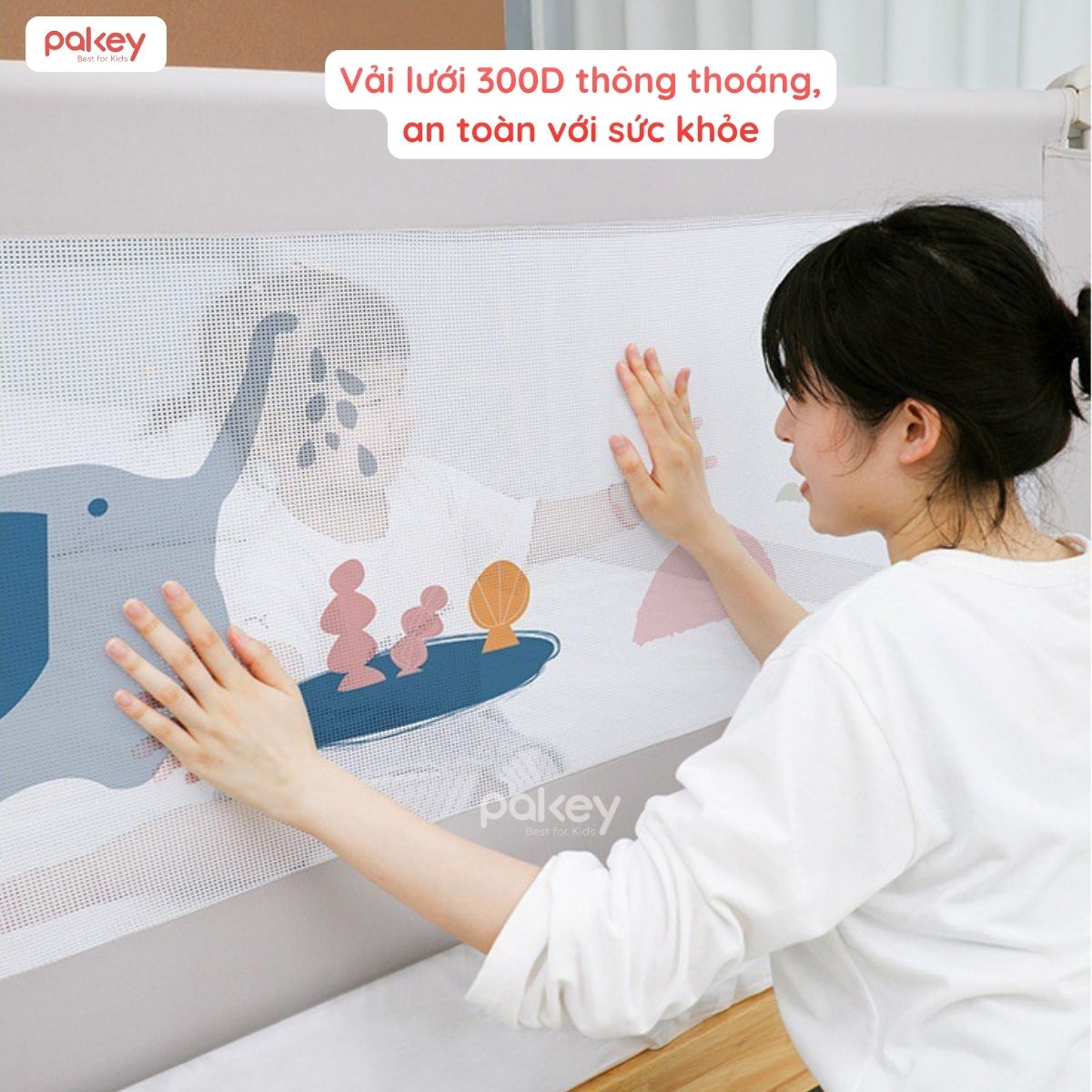 Combo thanh chắn giường 1m8x2m Pakey - SV1 xanh dương 61 Combo thanh chắn giường 1m8x2m Pakey