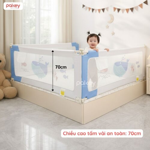 Combo thanh chắn giường 1m8x2m Pakey - SV1 xanh dương 19 Combo thanh chắn giường 1m8x2m Pakey