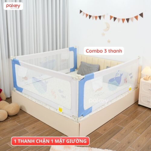 Combo thanh chắn giường 1m8x2m Pakey - SV1 xanh dương 15 Combo thanh chắn giường 1m8x2m Pakey
