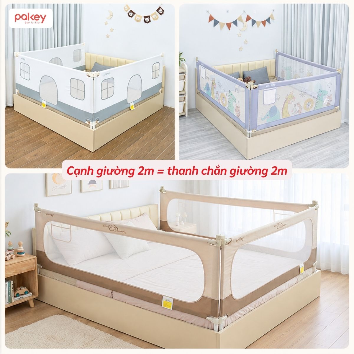 Thanh chắn giường 2m 102 Chỉ mua thanh chắn giường 2m khi mặt giường bạn cần chặn có chiều dài 2m