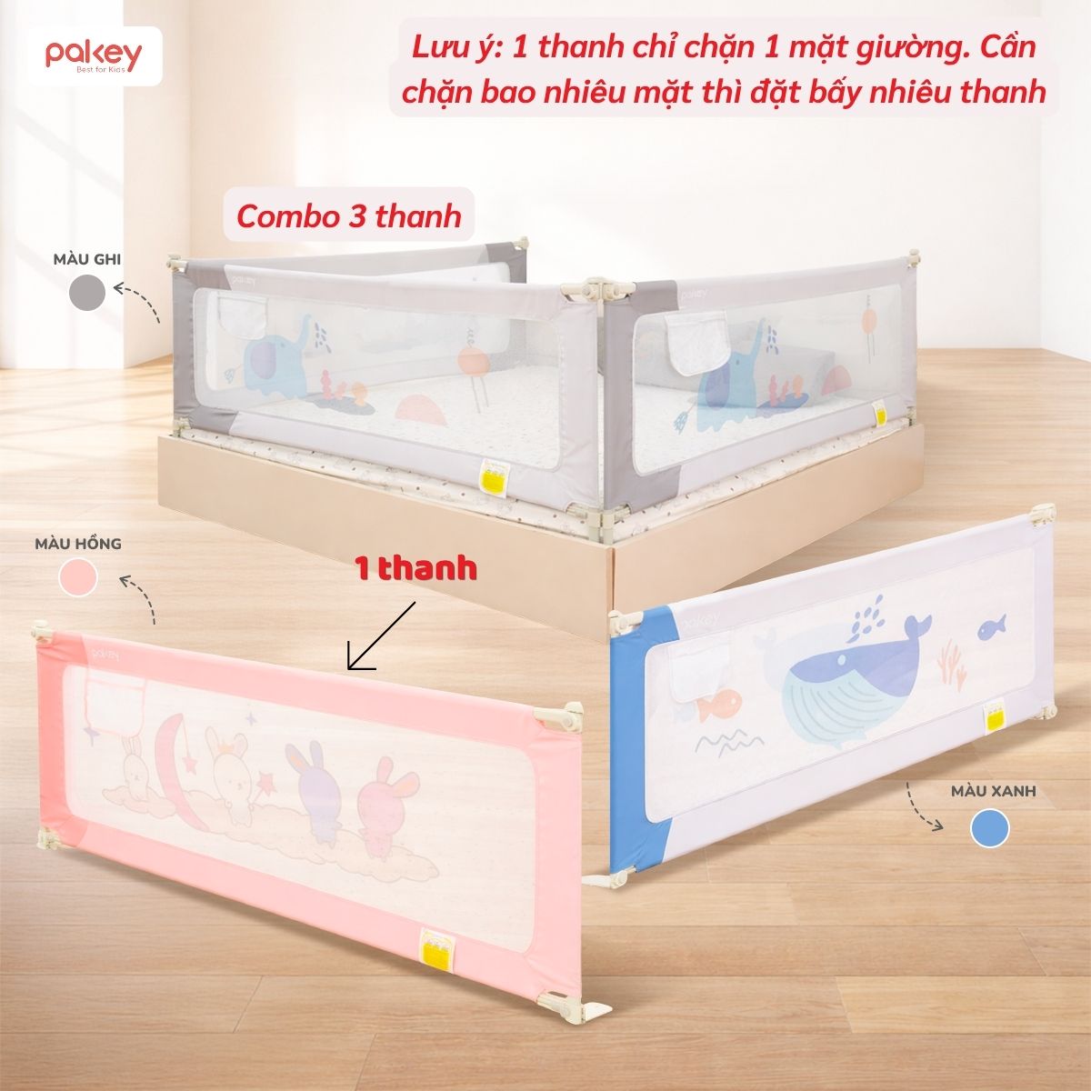 Thanh chắn giường 2m2 16 Xác định đúng số lượng thanh chắn cần mua