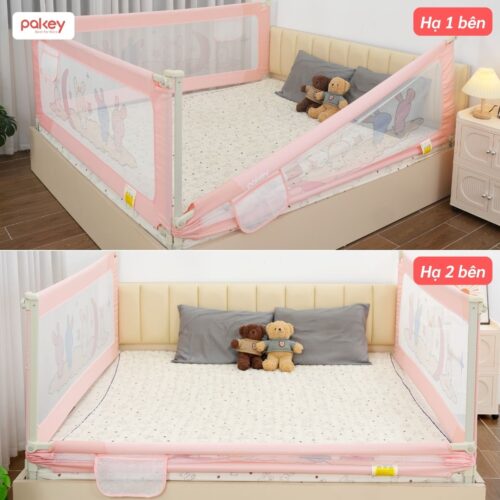 Thanh chắn giường 2m2 7 Tính năng nâng hạ 1 và 2 bên tiện lợi, không bị vướng khi ngồi