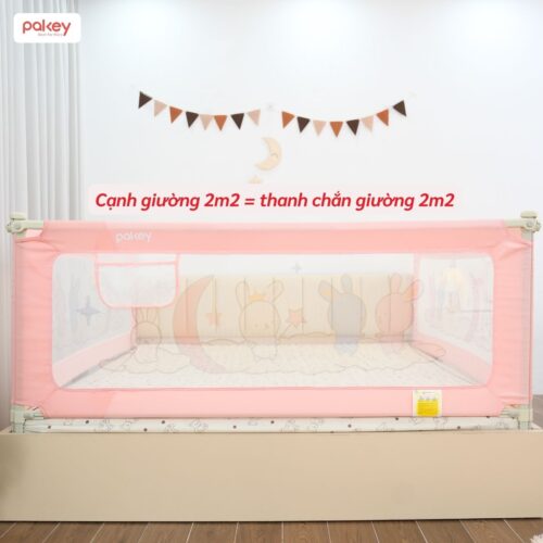 Một thanh chắn giường 2m2 sẽ phù hợp với một mặt giường có kích thước tương ứng