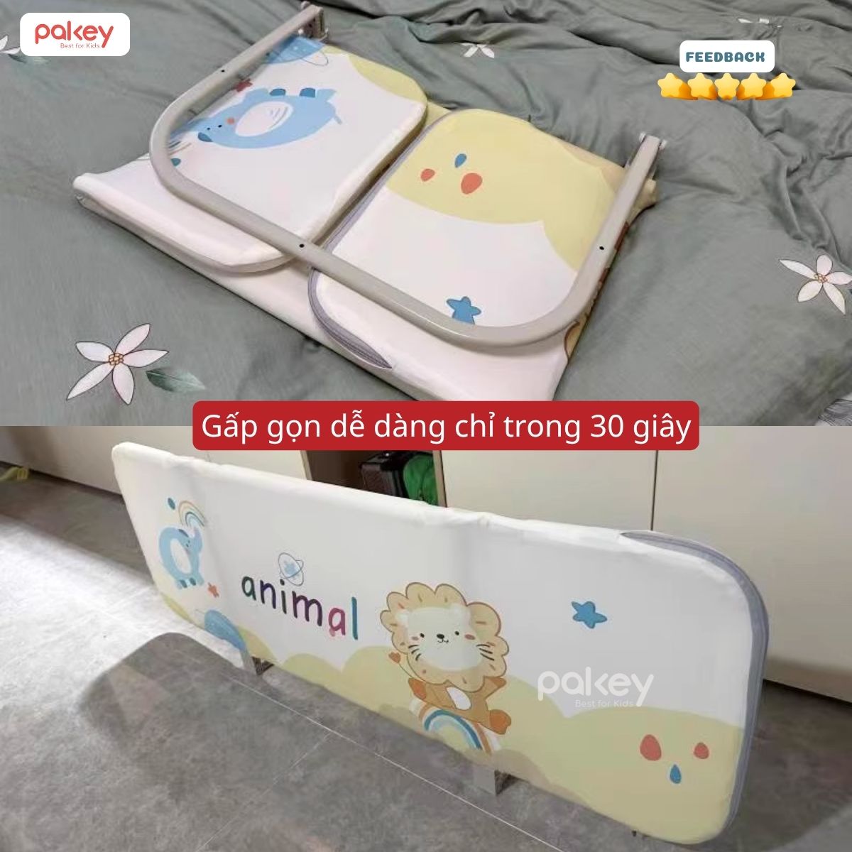 Thanh chắn giường gấp gọn Pakey GG02 32 Thanh chắn giường gấp gọn Pakey GG02