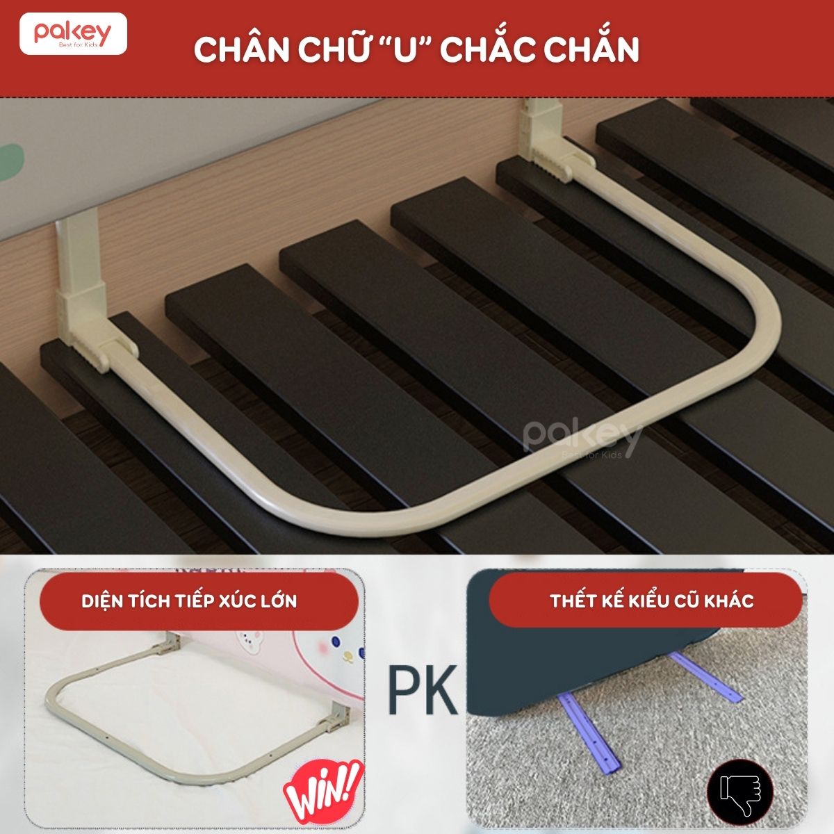 Thanh chắn giường gấp gọn Pakey GG03 43 Thanh chắn giường gấp gọn Pakey GG03