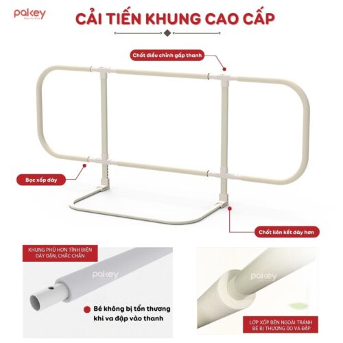 Thanh chắn giường gấp gọn Pakey GG04 8 Thanh chắn giường gấp gọn Pakey GG04